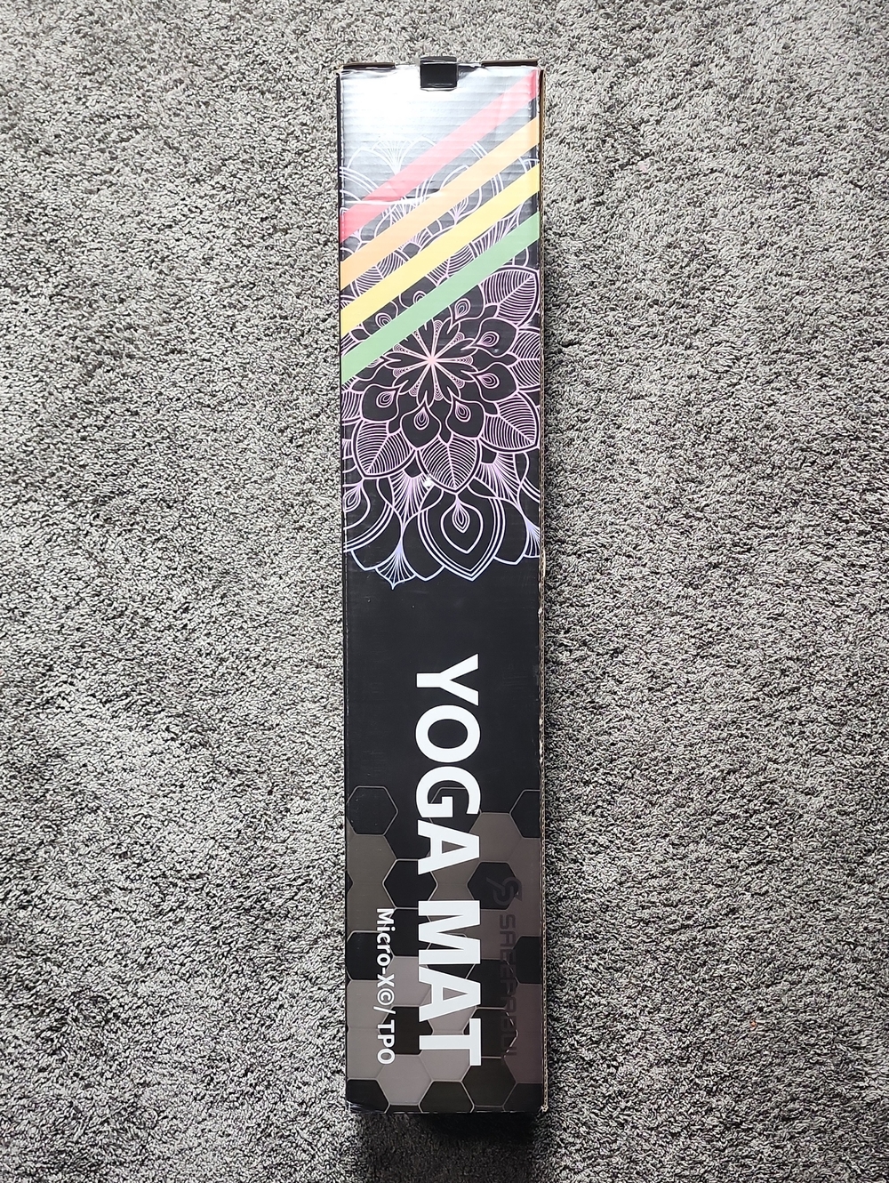 Lollipop 6mm Thick Yoga Mat 72" x 32" Pink/Green New